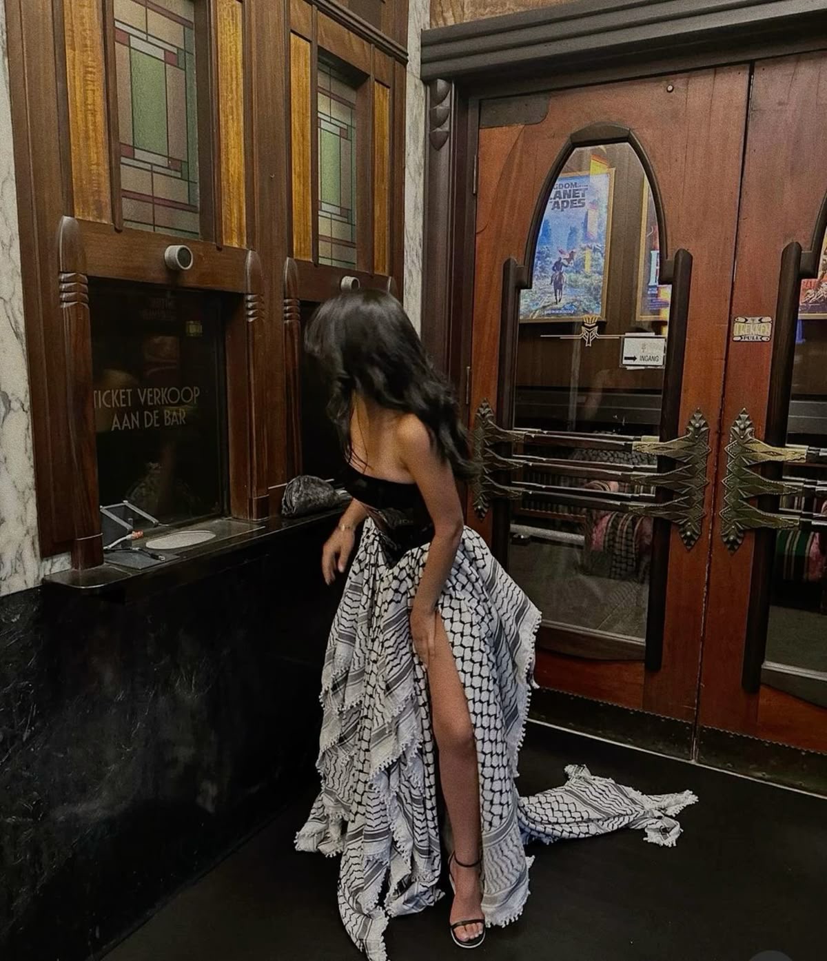 Robe keffieh noir